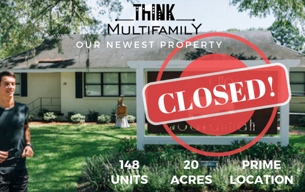 Think Multifamily Closes its 2nd Apartment Building Acquisition in Savannah, GA in the Last 6 Months!